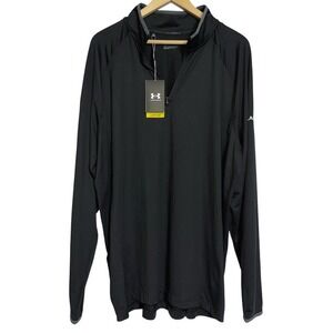 Under Armour UPF 50 NWT Mens Jacket 1/4 Zip  Loose Fit‎ Shirt Size 2XL Black